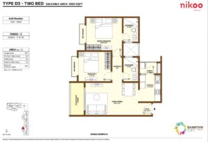 bhartiya-city-nikoo-homes-4-2-bhk-plan