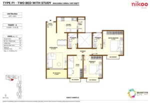 bhartiya-city-nikoo-homes-4-2+study-plan