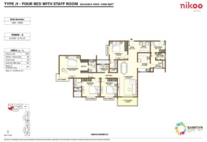 bhartiya-city-nikoo-homes-4-bhk-plan