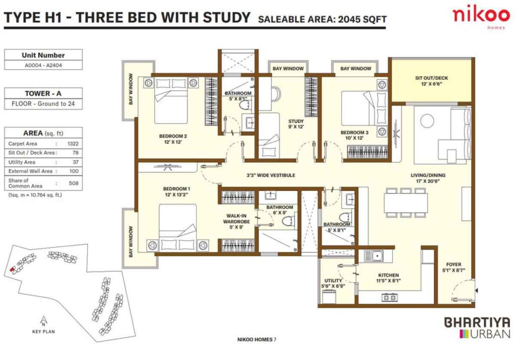 bhartiya-garden-estate-3.5-floor-plan