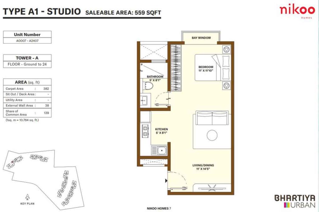 bhartiya-garden-estate-studio-floor-plan